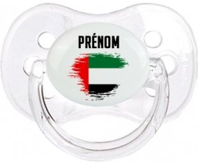 Drapeau effet pinceau Emirats Arabes Unis avec prénom Sucete Cerise Transparent classique