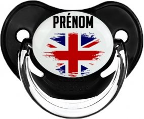 Drapeau effet pinceau Royaume-Uni avec prénom Sucete Physiologique Noir classique