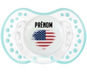 Drapeau effet pinceau États-Unis des îles mineures éloignées avec prénom Sucette LOVI Dynamic Retro-blanc-lagon classique