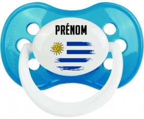 Drapeau effet pinceau Uruguay avec prénom Sucete Anatomique Cyan classique