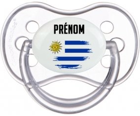 Drapeau effet pinceau Uruguay avec prénom Sucete Anatomique Transparente classique