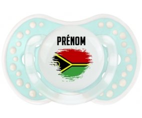 Drapeau effet pinceau Vanuatu avec prénom Sucette LOVI Dynamic Retro-turquoise-lagon classique