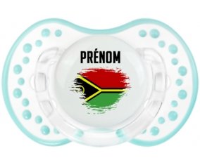 Drapeau effet pinceau Vanuatu avec prénom Sucette LOVI Dynamic Retro-blanc-lagon classique