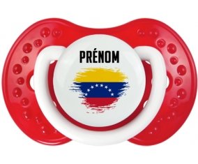 Drapeau effet pinceau Venezuela avec prénom Sucette LOVI Dynamic Blanc-rouge classique