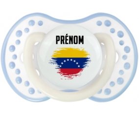 Drapeau effet pinceau Venezuela avec prénom Sucette LOVI Dynamic Blanc-cyan classique