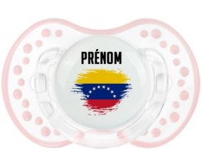 Drapeau effet pinceau Venezuela avec prénom Sucette LOVI Dynamic Retro-blanc-rose-tendre classique