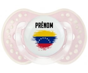 Drapeau effet pinceau Venezuela avec prénom Sucette LOVI Dynamic Retro-rose-tendre classique