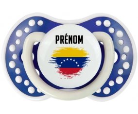 Drapeau effet pinceau Venezuela avec prénom Sucette LOVI Dynamic Bleu-marine phosphorescente