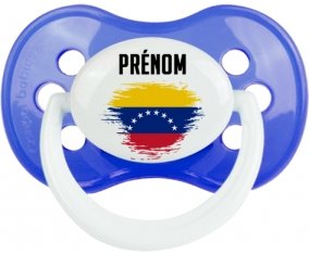 Drapeau effet pinceau Venezuela avec prénom Sucette Anatomique Bleu classique