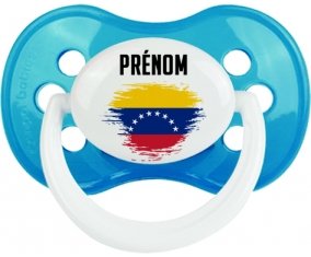 Drapeau effet pinceau Venezuela avec prénom Sucette Anatomique Cyan classique