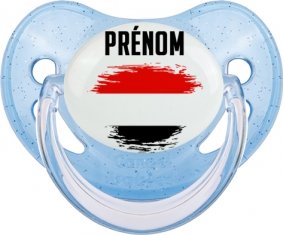 Drapeau effet pinceau Yémen avec prénom Sucete Physiologique Bleue à paillette
