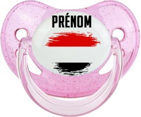 Drapeau effet pinceau Yémen avec prénom Sucete Physiologique Rose à paillette