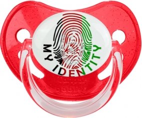 Empreinte My Identity Afghanistan Tétine Physiologique Rouge à paillette