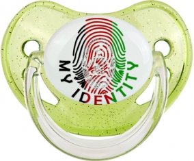 Empreinte My Identity Afghanistan Tétine Physiologique Vert à paillette