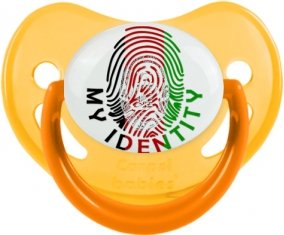 Empreinte My Identity Afghanistan Tétine Physiologique Jaune phosphorescente