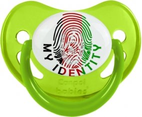 Empreinte My Identity Afghanistan Tétine Physiologique Vert phosphorescente