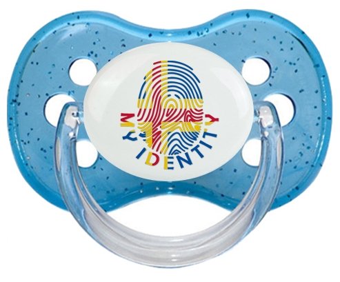 Empreinte My Identity Iles Aland Sucette Cerise Bleu à paillette