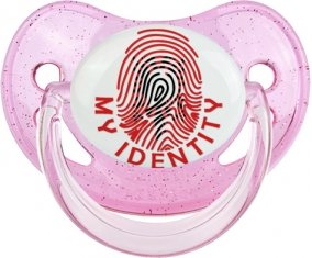 Empreinte My Identity Albanie Sucette Physiologique Rose à paillette