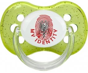 Empreinte My Identity Albanie Sucette Cerise Vert à paillette