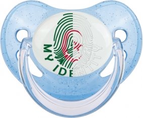 Empreinte My Identity Algérie Sucette Physiologique Bleue à paillette