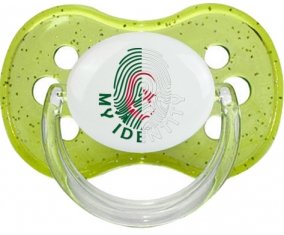 Empreinte My Identity Algérie Tétine Cerise Vert à paillette