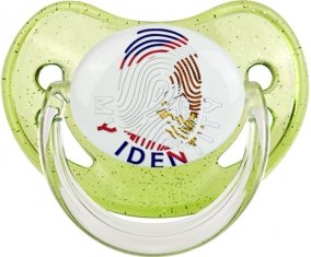 Empreinte My Identity Samoa américaines Tétine Physiologique Vert à paillette