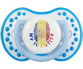 Empreinte My Identity Andorre Tétine LOVI Dynamic Blanc-bleu phosphorescente