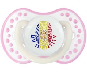 Empreinte My Identity Andorre Tétine LOVI Dynamic Blanc-rose phosphorescente