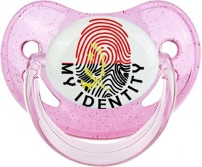 Empreinte My Identity Angola Sucette Physiologique Rose à paillette