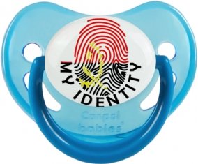 Empreinte My Identity Angola Sucette Physiologique Bleue phosphorescente