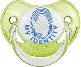 Empreinte My Identity Antarctique Tétine Physiologique Vert à paillette