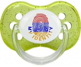 Empreinte My Identity Arménie Tétine Cerise Vert à paillette