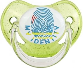 Empreinte My Identity Aruba Tétine Physiologique Vert à paillette