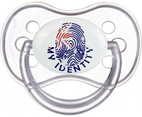 Empreinte My Identity Australie Sucette Anatomique Transparente classique