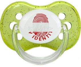 Empreinte My Identity Autriche Sucette Cerise Vert à paillette