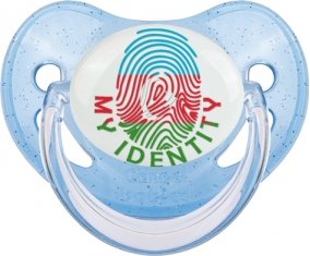 Empreinte My Identity Azerbaïdjan Sucette Physiologique Bleue à paillette