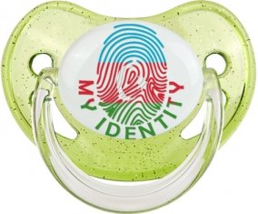 Empreinte My Identity Azerbaïdjan Sucette Physiologique Vert à paillette