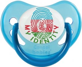 Empreinte My Identity Azerbaïdjan Sucette Physiologique Bleue phosphorescente