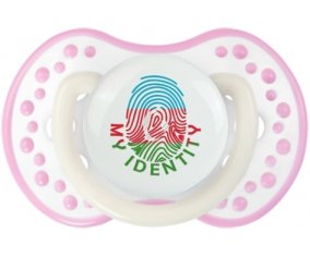Empreinte My Identity Azerbaïdjan Sucette LOVI Dynamic Blanc-rose phosphorescente