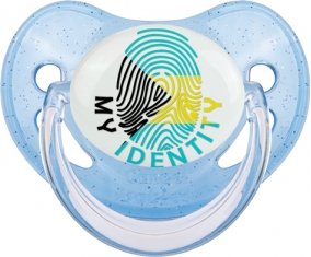 Empreinte My Identity Bahamas Tétine Physiologique Bleue à paillette