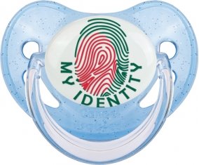 Empreinte My Identity Bangladesh Sucette Physiologique Bleue à paillette