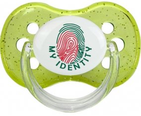 Empreinte My Identity Bangladesh Sucette Cerise Vert à paillette