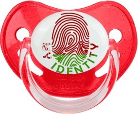 Empreinte My Identity Biélorussie Tétine Physiologique Rouge à paillette