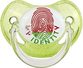 Empreinte My Identity Biélorussie Tétine Physiologique Vert à paillette