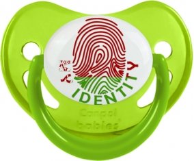 Empreinte My Identity Biélorussie Tétine Physiologique Vert phosphorescente