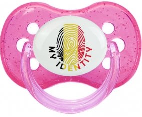Empreinte My Identity Belgique Sucette Cerise Rose à paillette
