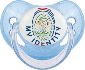Empreinte My Identity Belize Sucette Physiologique Bleue à paillette