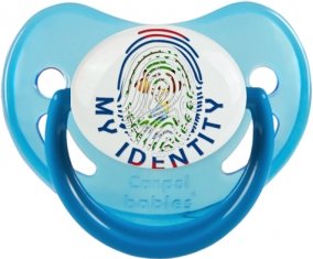 Empreinte My Identity Belize Sucette Physiologique Bleue phosphorescente