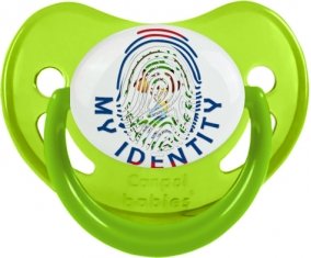 Empreinte My Identity Belize Sucette Physiologique Vert phosphorescente