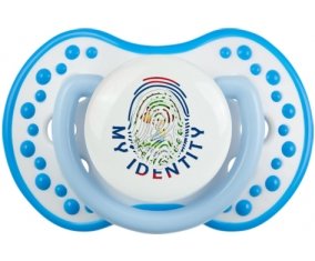 Empreinte My Identity Belize Sucette LOVI Dynamic Blanc-bleu phosphorescente